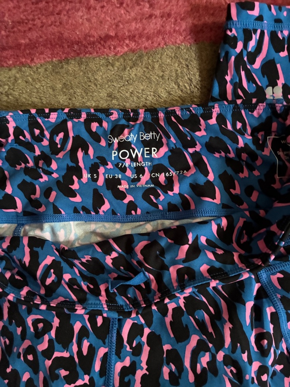 Bundle (2 pairs) of Sweaty Betty Power 7/8 length multicolor leggings, US size 6 - Picture 12 of 13